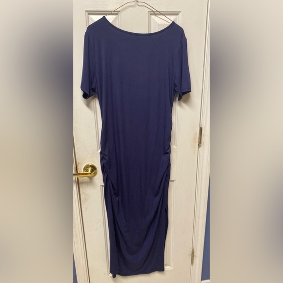 Maternity Time and Tru Daytime Short Sleeve Pullover Midi Dress  L - Picture 7 of 7